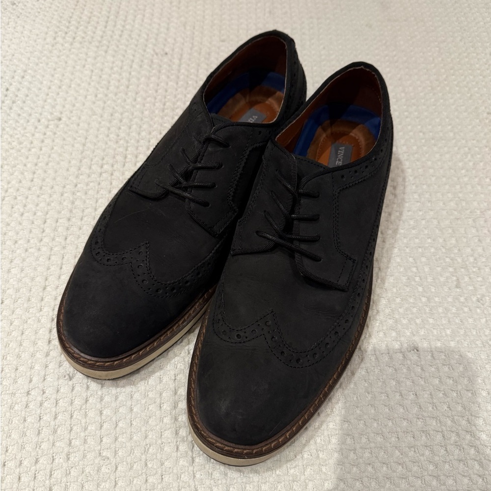 Vince Camuto Black Men's Oxford Suede Shoes